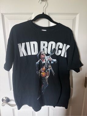 Kid Rock T Shirt Tour Tee Live Trucker Double Sided Men’s Size Large Black Anvil